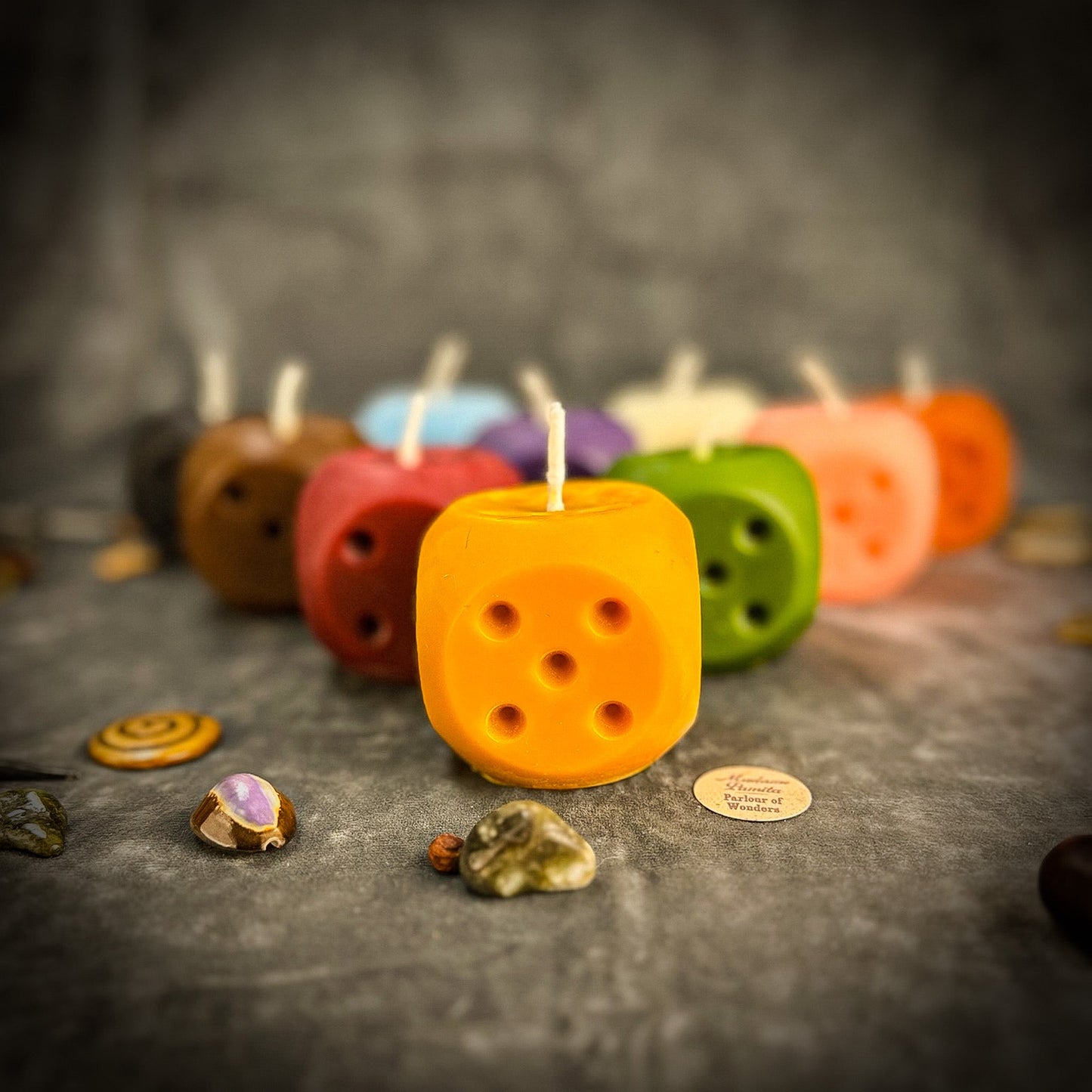 Vela Mágica de Cera de Abejas Dados de la Suerte - Suerte en el Juego y Buena Fortuna