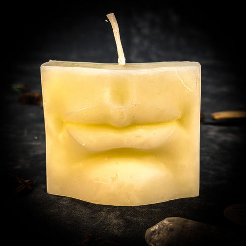 Beeswax Ex-Voto Mouth Spell Candle - Communication, Healing & Speaking Truth