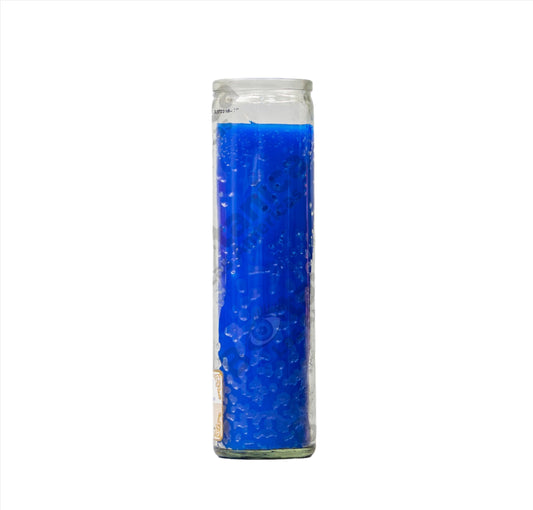 Vela Azul 8" / Blue 7-Day Candle - Yemayá, Peace & Spiritual Protection