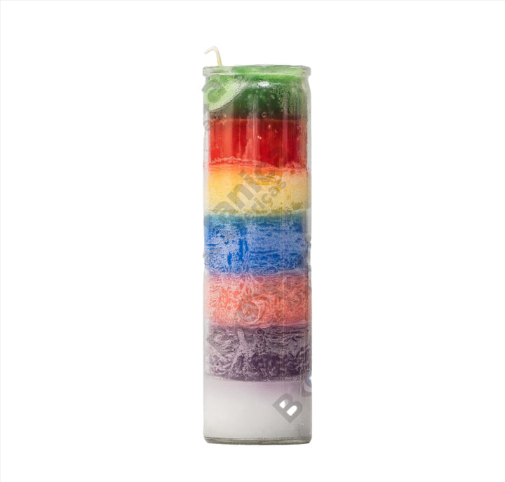 7 Colors 7-Day Candle / Vela de 7 Colores - Las 7 Potencias Africanas