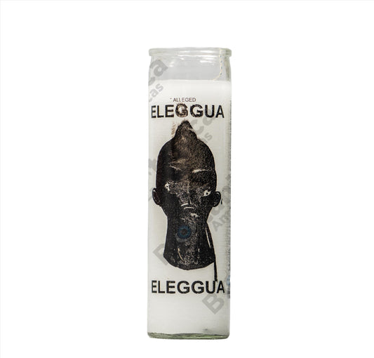 Vela Blanca de Elegguá 8" / Elegua White 7-Day Candle - Road Opening & Protection