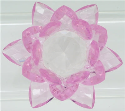 Flor de loto de cristal - 30 mm - Colores claros