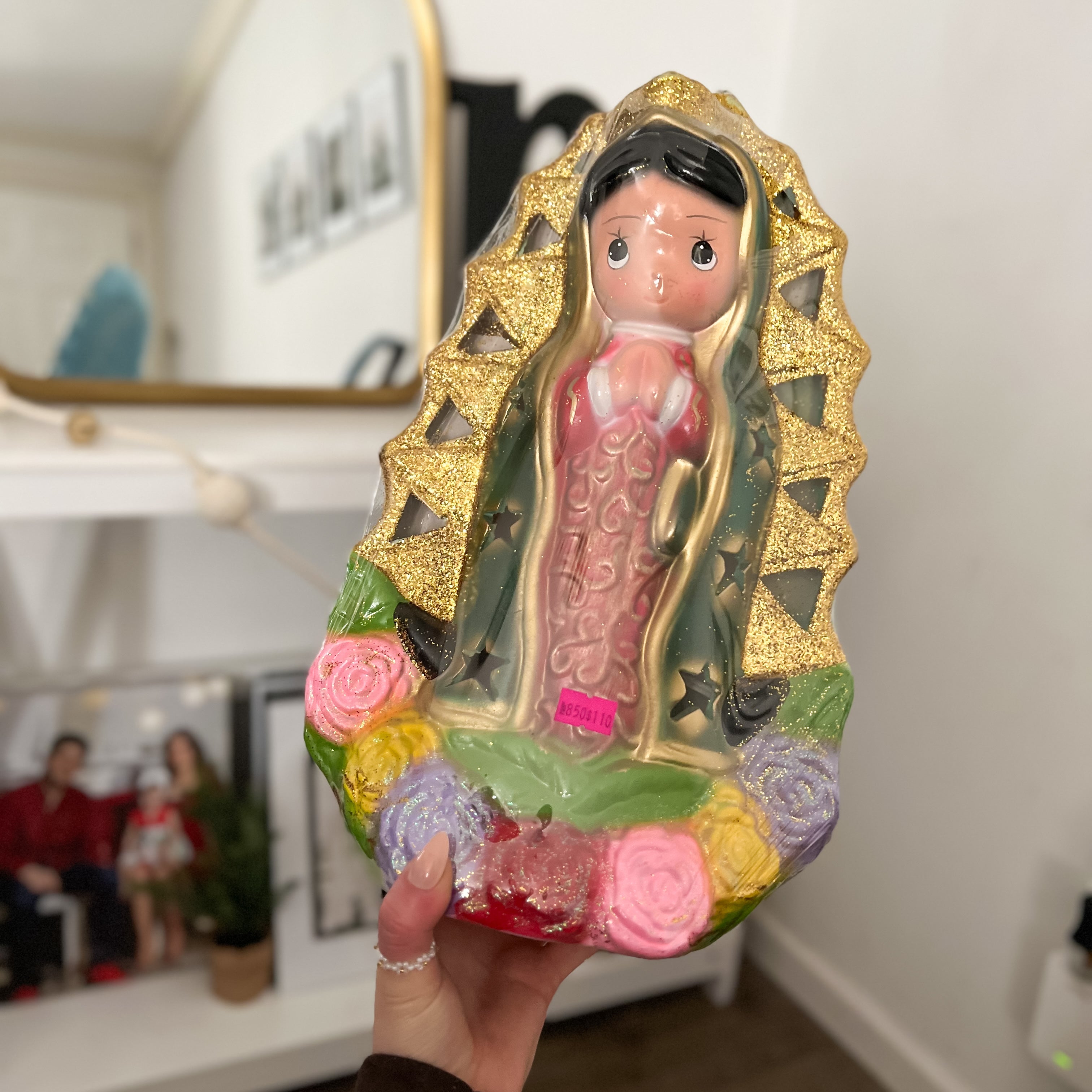 Flores Virgencita Lámpara de Noche