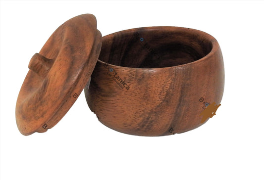 Sopera de Ifá Pequeña 4"x4" / Small Orula Wooden Sopera for Kofa - Sacred Vessel