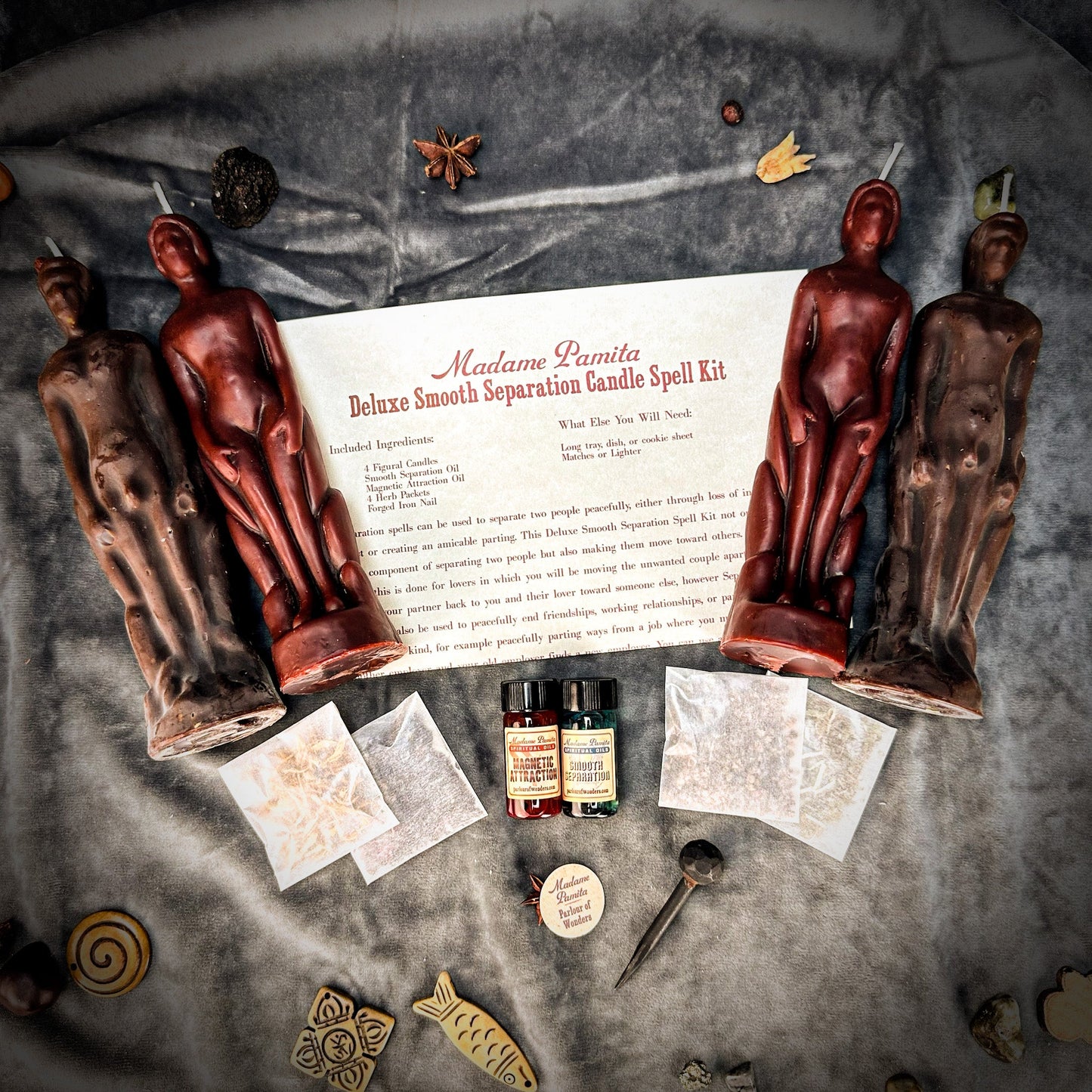 Kit de Velas Deluxe para Separación Suave - Humano/Hombre | Separación Pacífica y Dirección del Amor