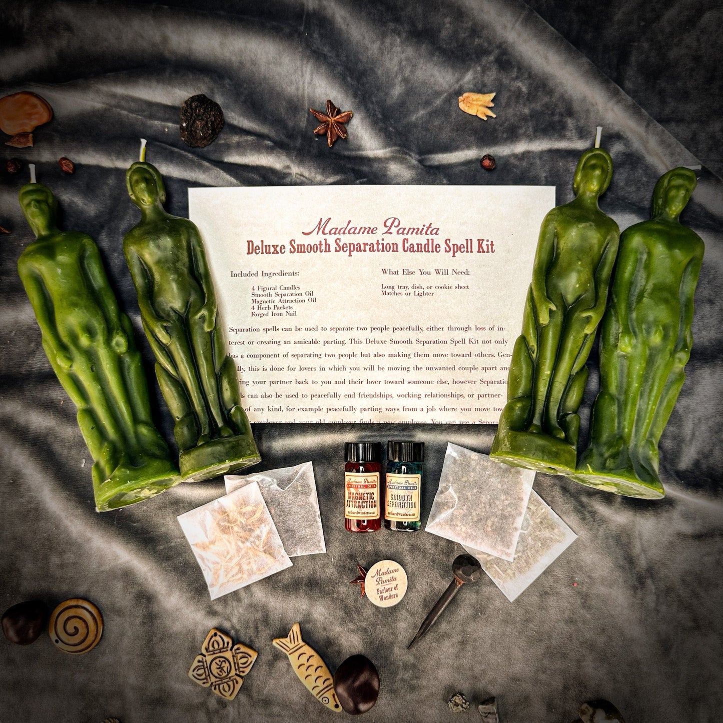 Kit de Velas Deluxe para Separación Suave - Humano/Hombre | Separación Pacífica y Dirección del Amor