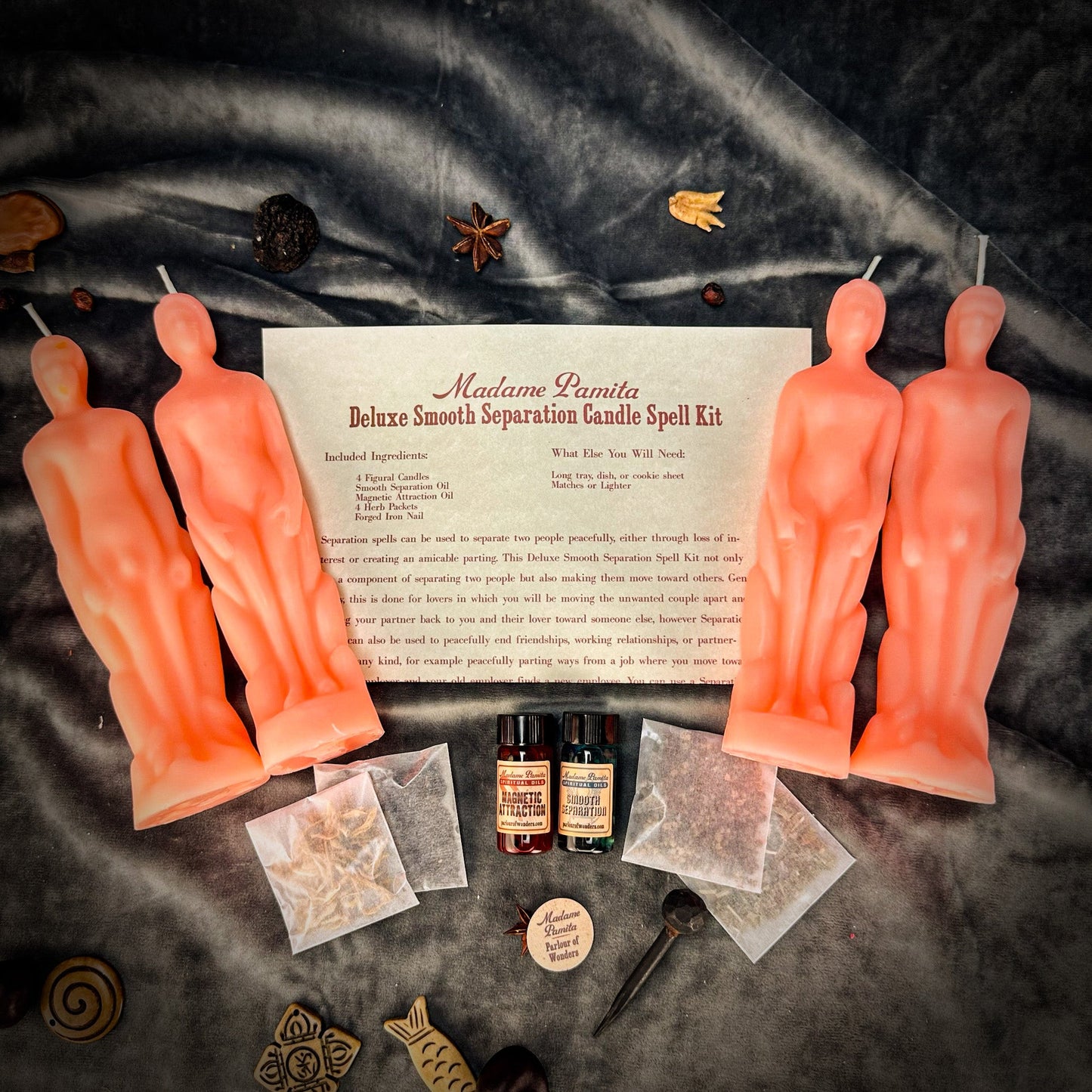 Kit de Velas Deluxe para Separación Suave - Humano/Hombre | Separación Pacífica y Dirección del Amor