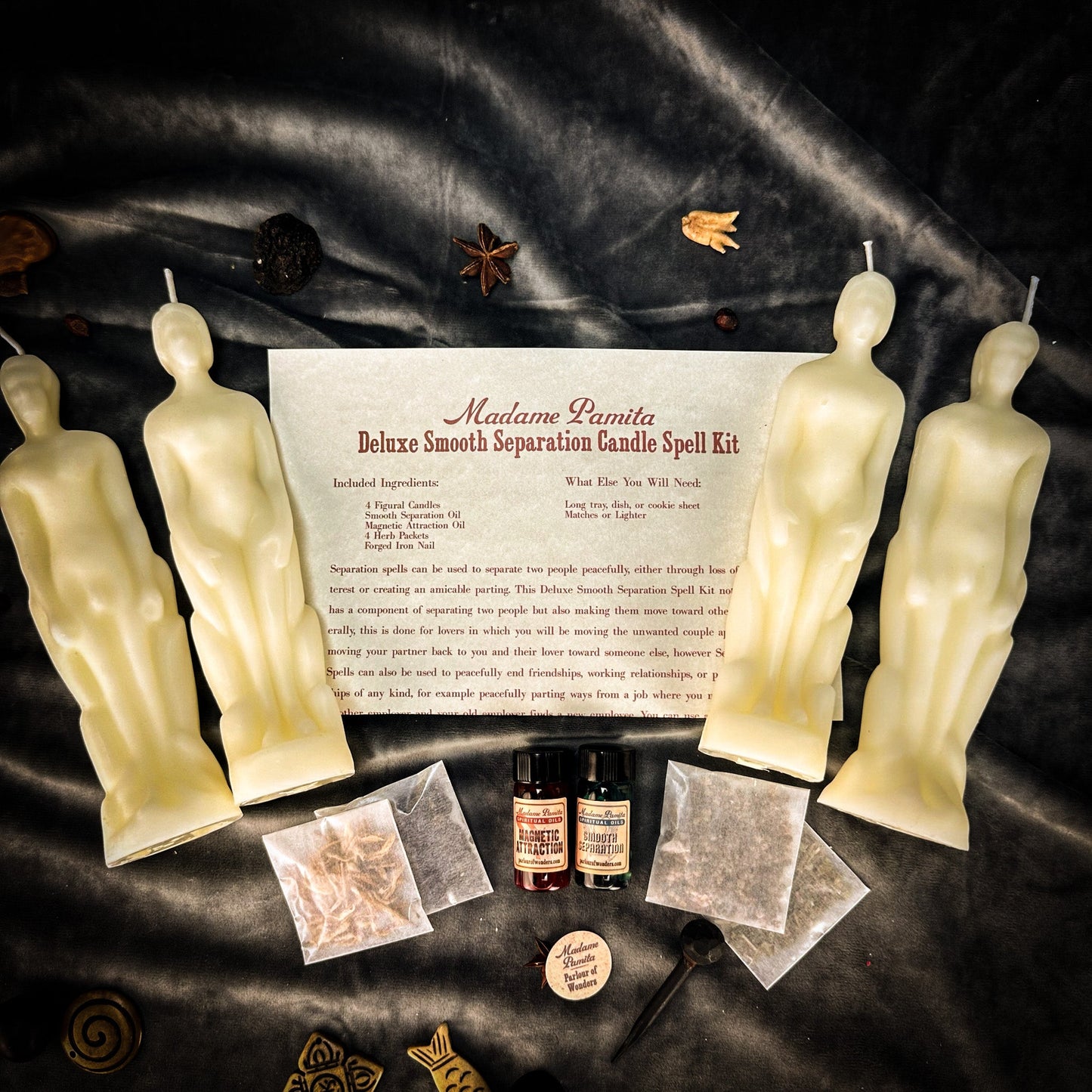Kit de Velas Deluxe para Separación Suave - Humano/Hombre | Separación Pacífica y Dirección del Amor