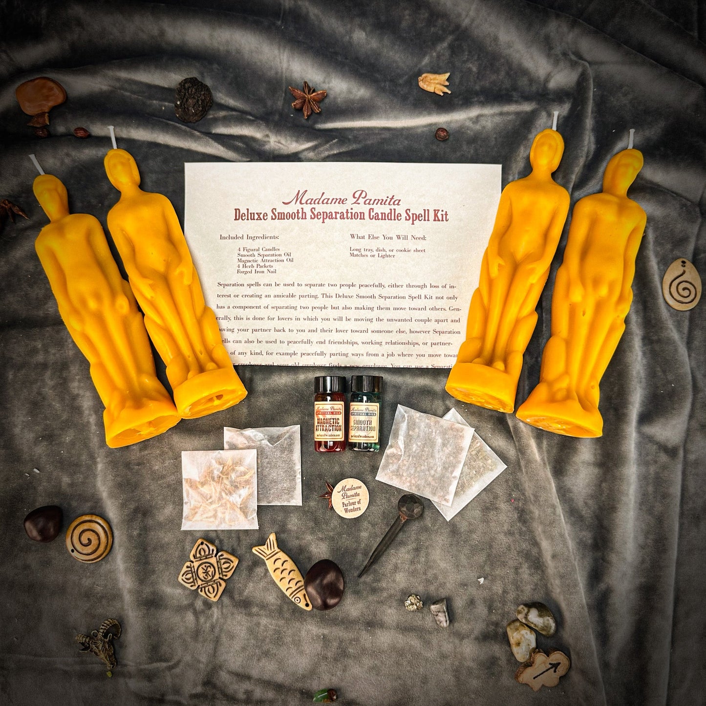 Kit de Velas Deluxe para Separación Suave - Humano/Hombre | Separación Pacífica y Dirección del Amor