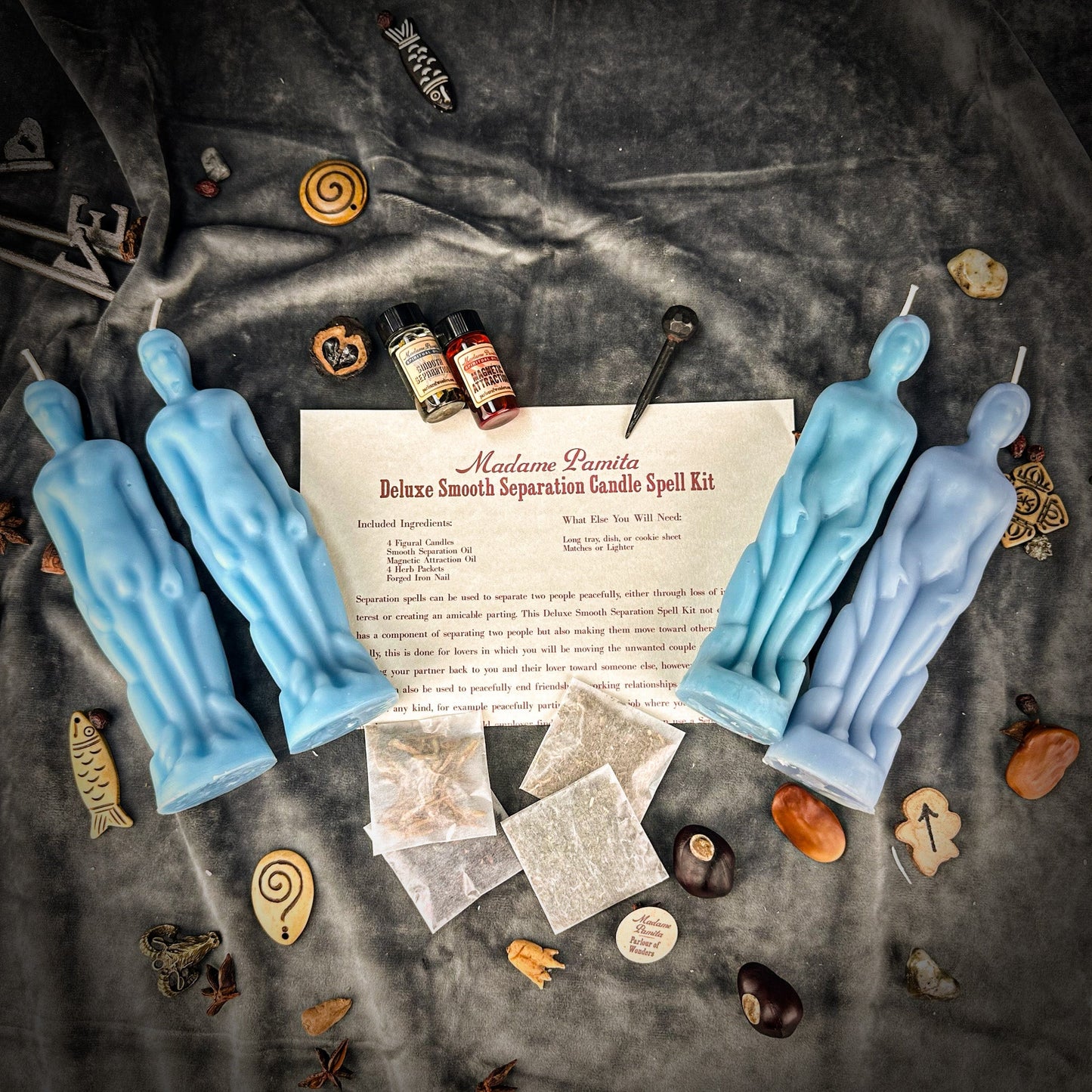 Kit de Velas Deluxe para Separación Suave - Humano/Hombre | Separación Pacífica y Dirección del Amor