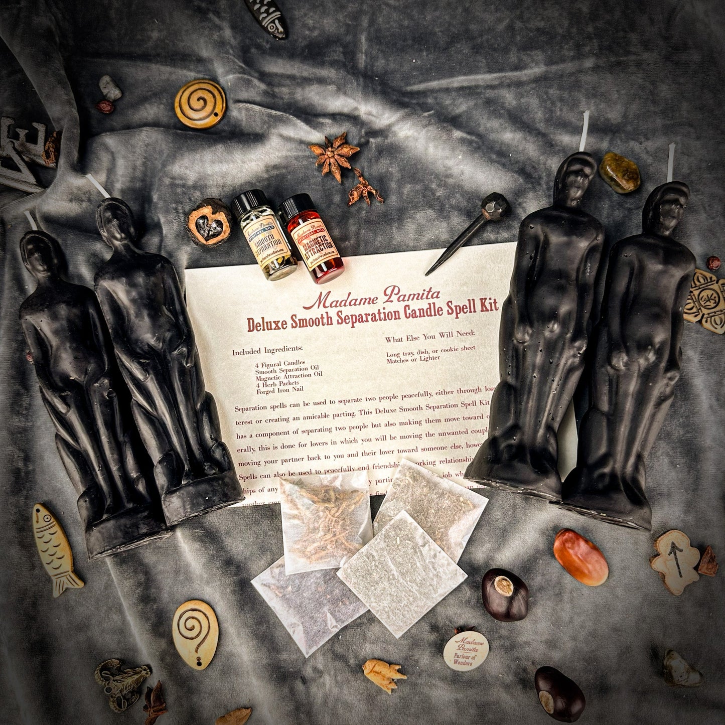 Kit de Velas Deluxe para Separación Suave - Humano/Hombre | Separación Pacífica y Dirección del Amor