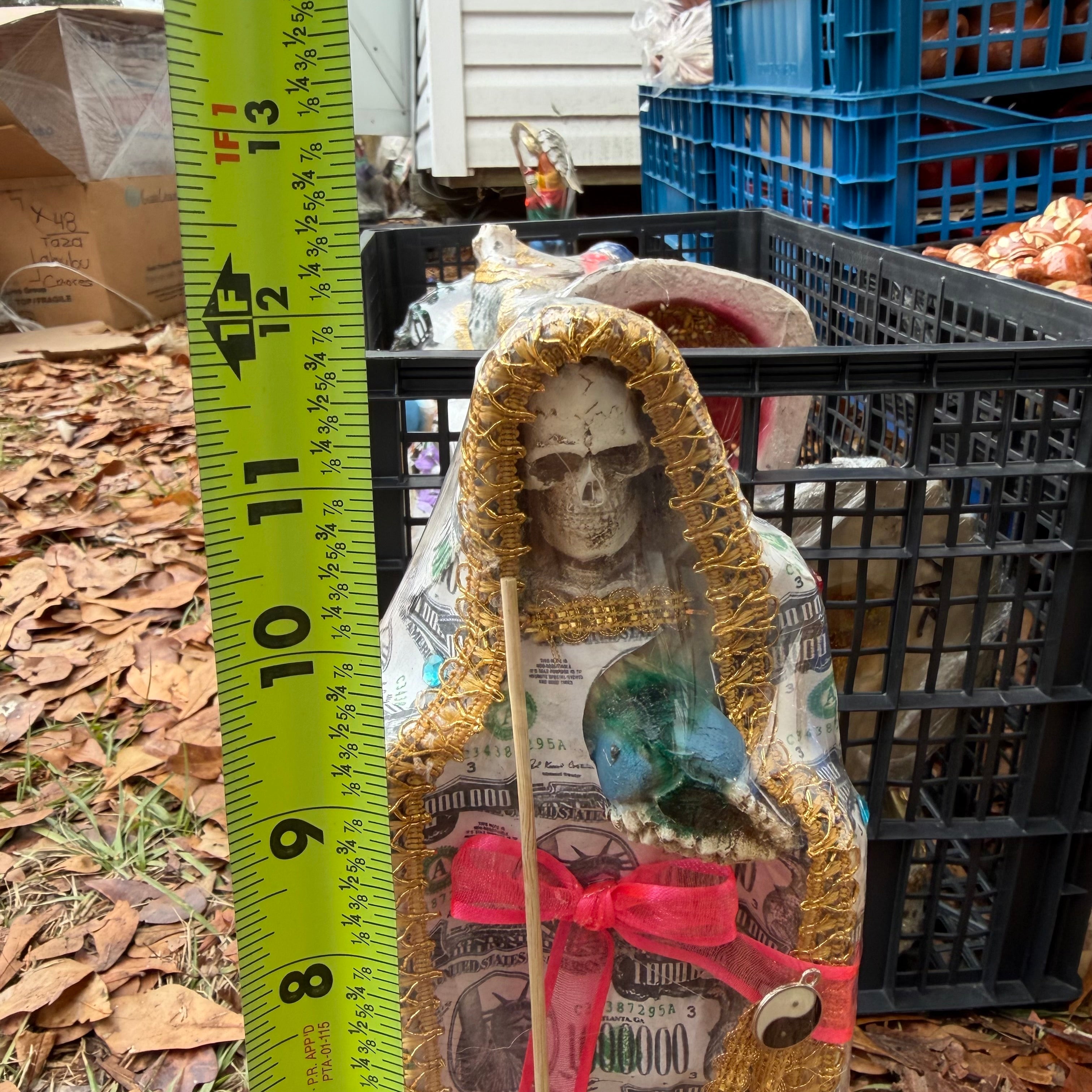 Estatua Decorativa Santa Muerte Dinero 30 cm