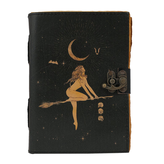 Paper Journal Deckle Paper Magic Broom, approx. 5"x7"