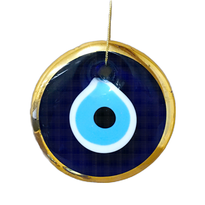 Adorno Ojo Turco Nazar con Borde Dorado - 4 cm