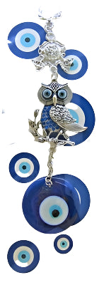 Evil Eye - Owl w/ Eye Ornament /Charm 6.5"