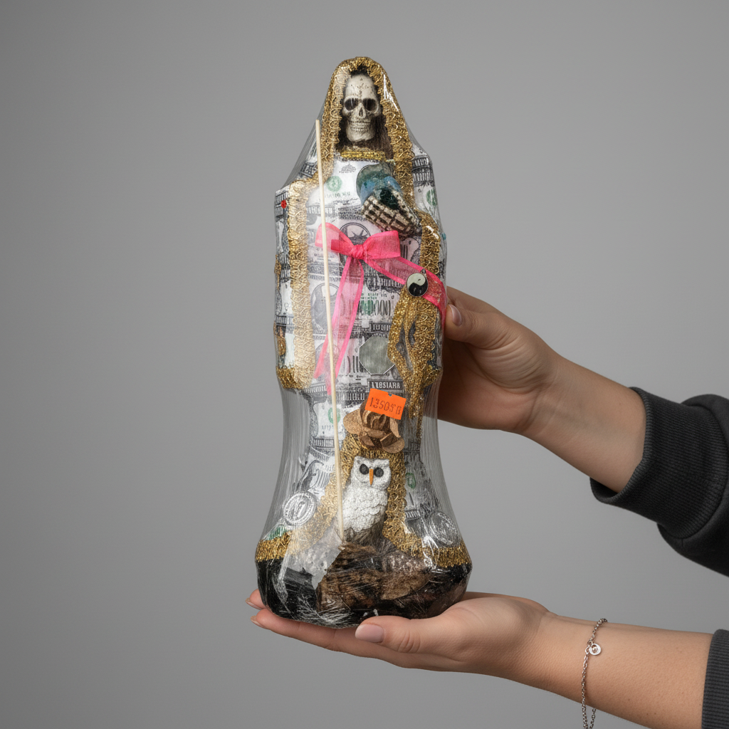 Estatua Decorativa Santa Muerte Dinero 30 cm