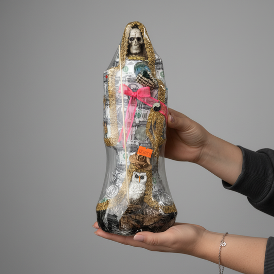 Estatua Decorativa Santa Muerte Dinero 30 cm