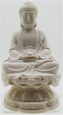 Siddhartha Gautama Buda sentado en flor de loto - 4.5'' (Dhyana o Samadhi Mudra)