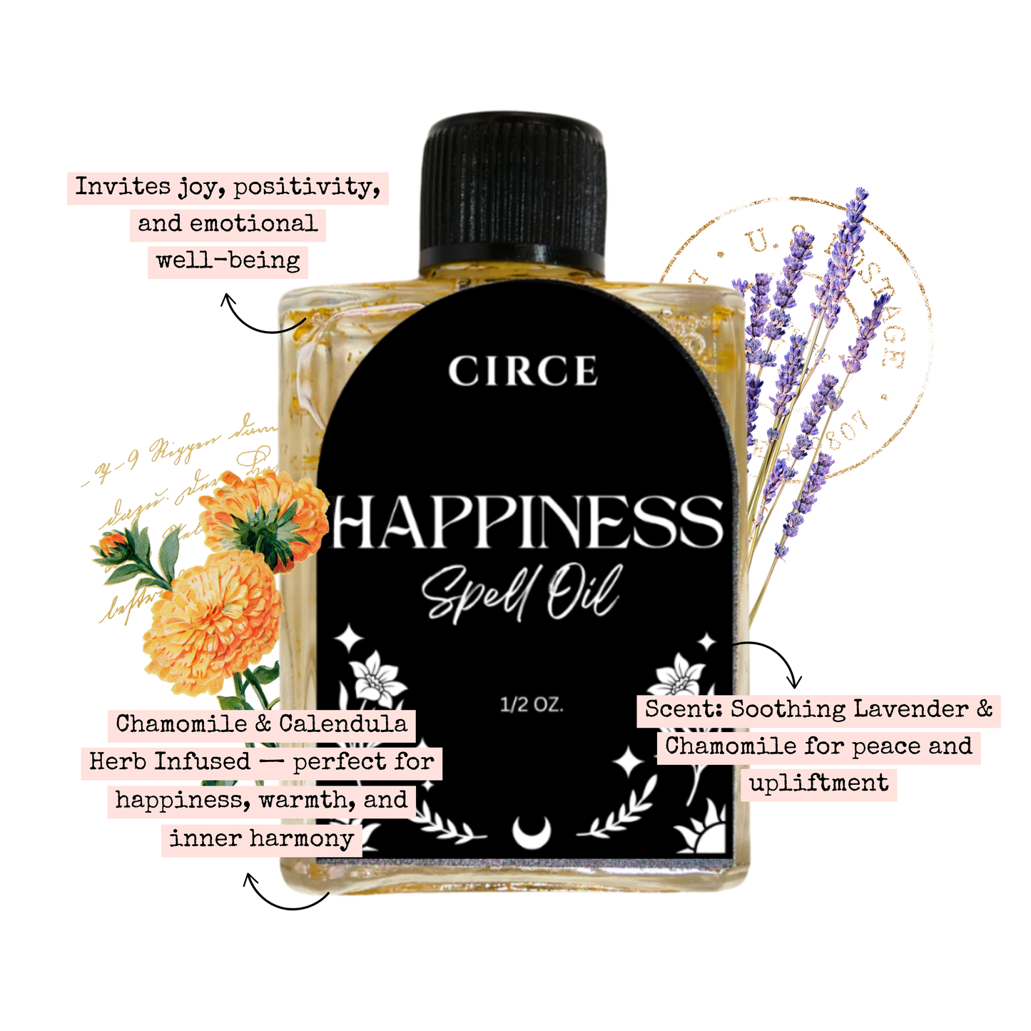 Aceite Ritual de Felicidad — Alegría y Energía Positiva