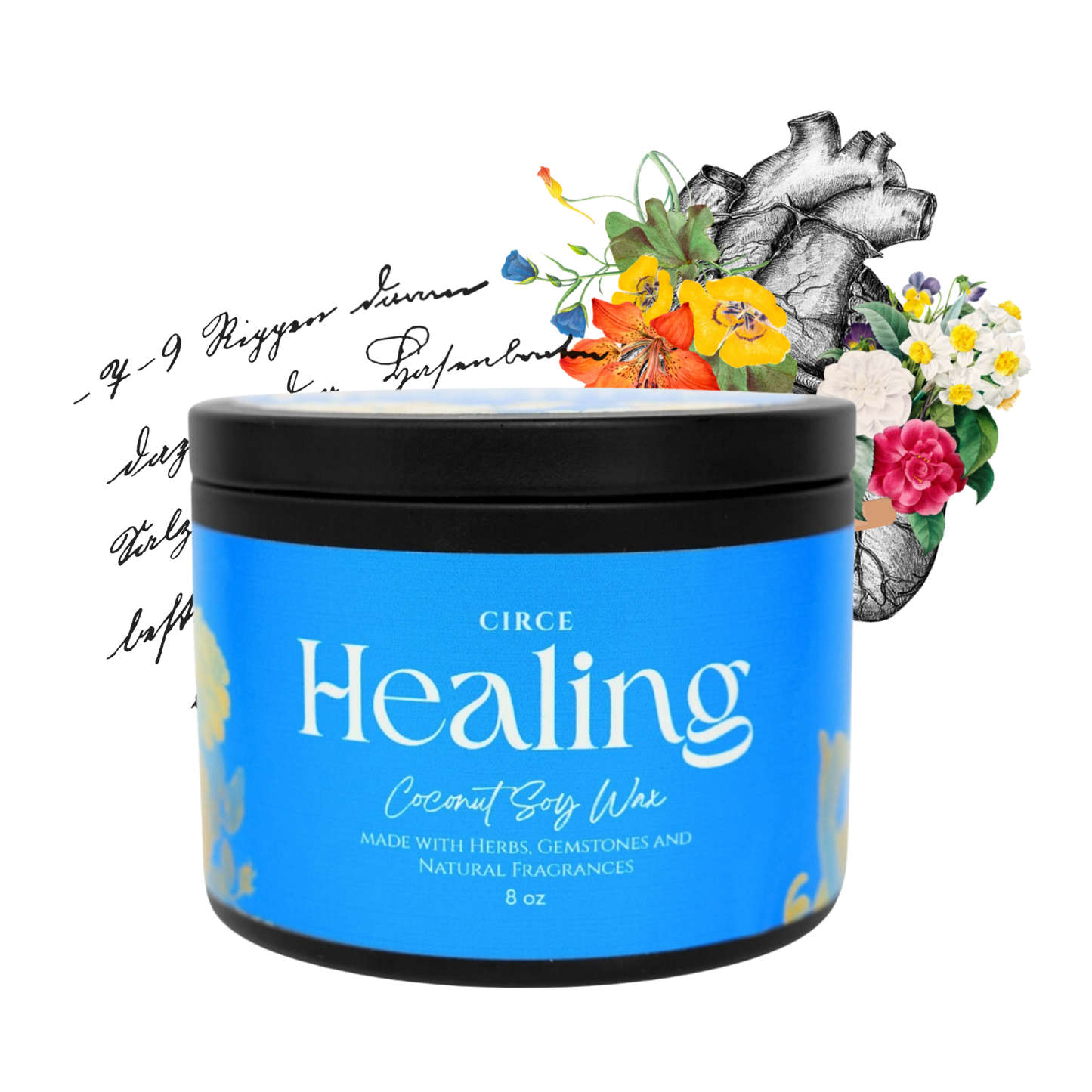 Vela Ritual de Sanación — Vela de Recuperación y Bienestar de 8 oz