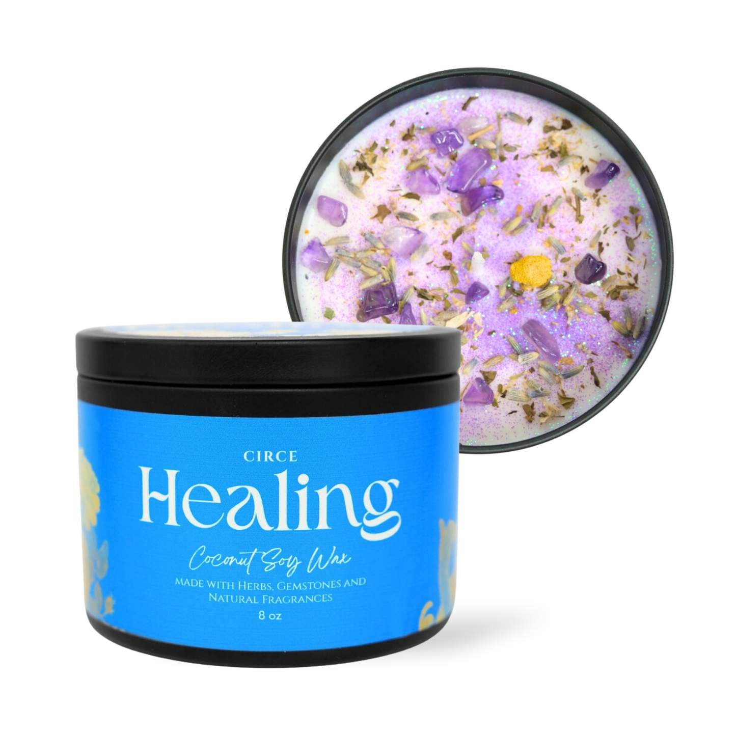 Vela Ritual de Sanación — Vela de Recuperación y Bienestar de 8 oz