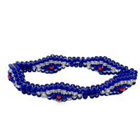 Pulsera ILDE, estilo diamante, mediana - YEMAYA OKUTE (punto rojo)