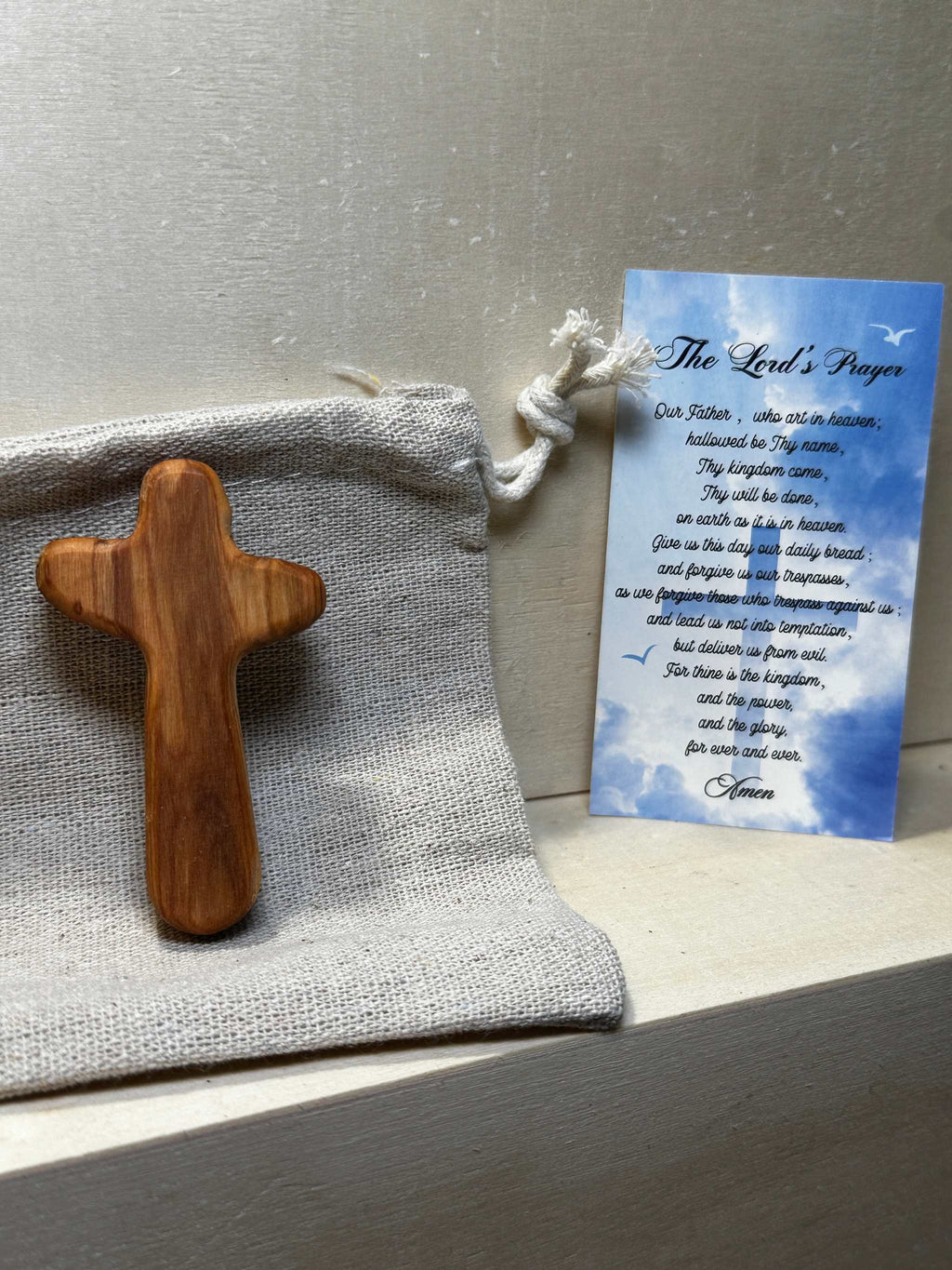 Olive Wood Comfort Cross