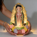 Flores Virgencita Lámpara de Noche
