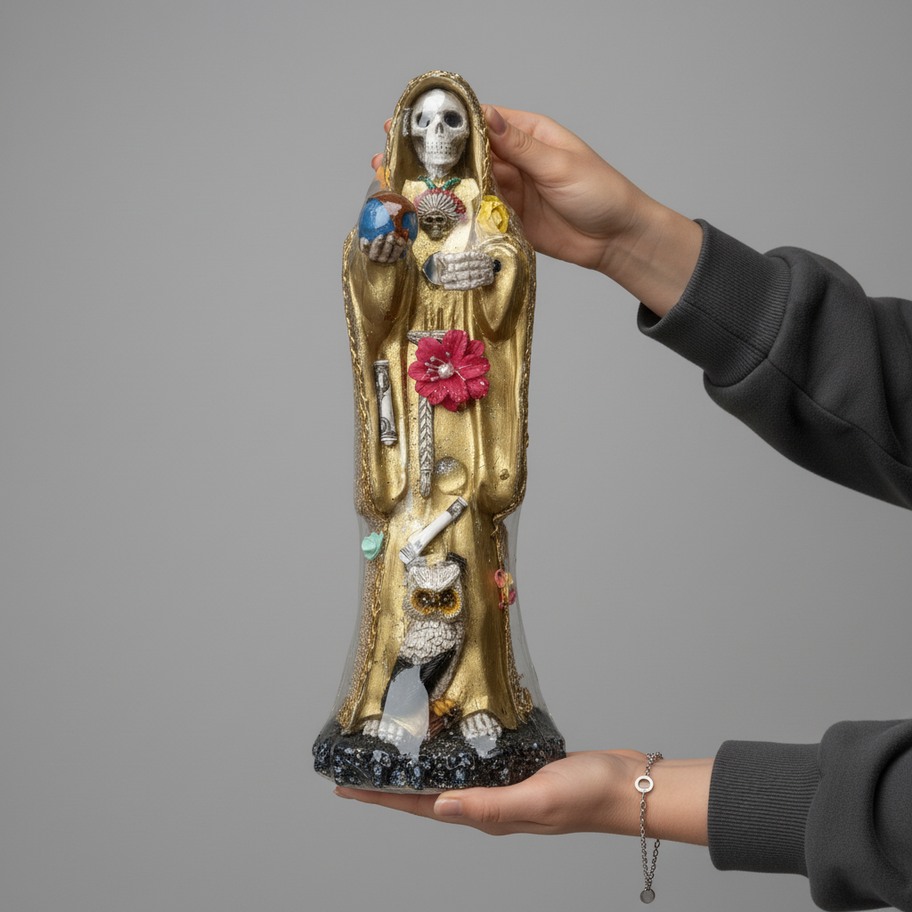 Santa Muerte Estatua Decorativa de 16 pulgadas