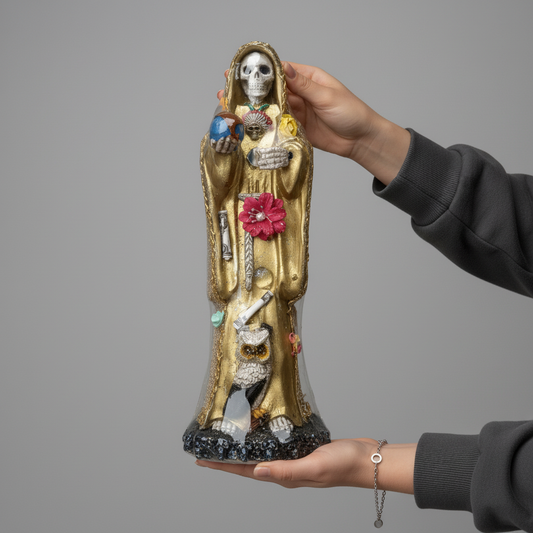 Santa Muerte Estatua Decorativa de 16 pulgadas