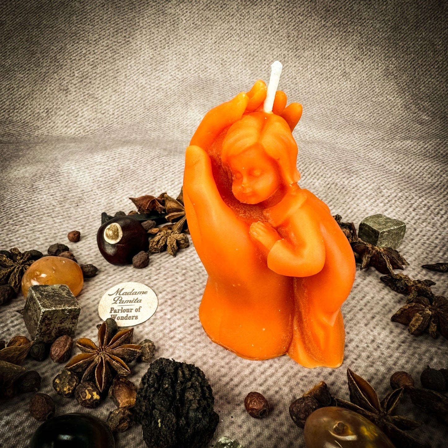 Vela de cera de abeja Madre e Hijo - Protección, Fertilidad y Bendición Familiar