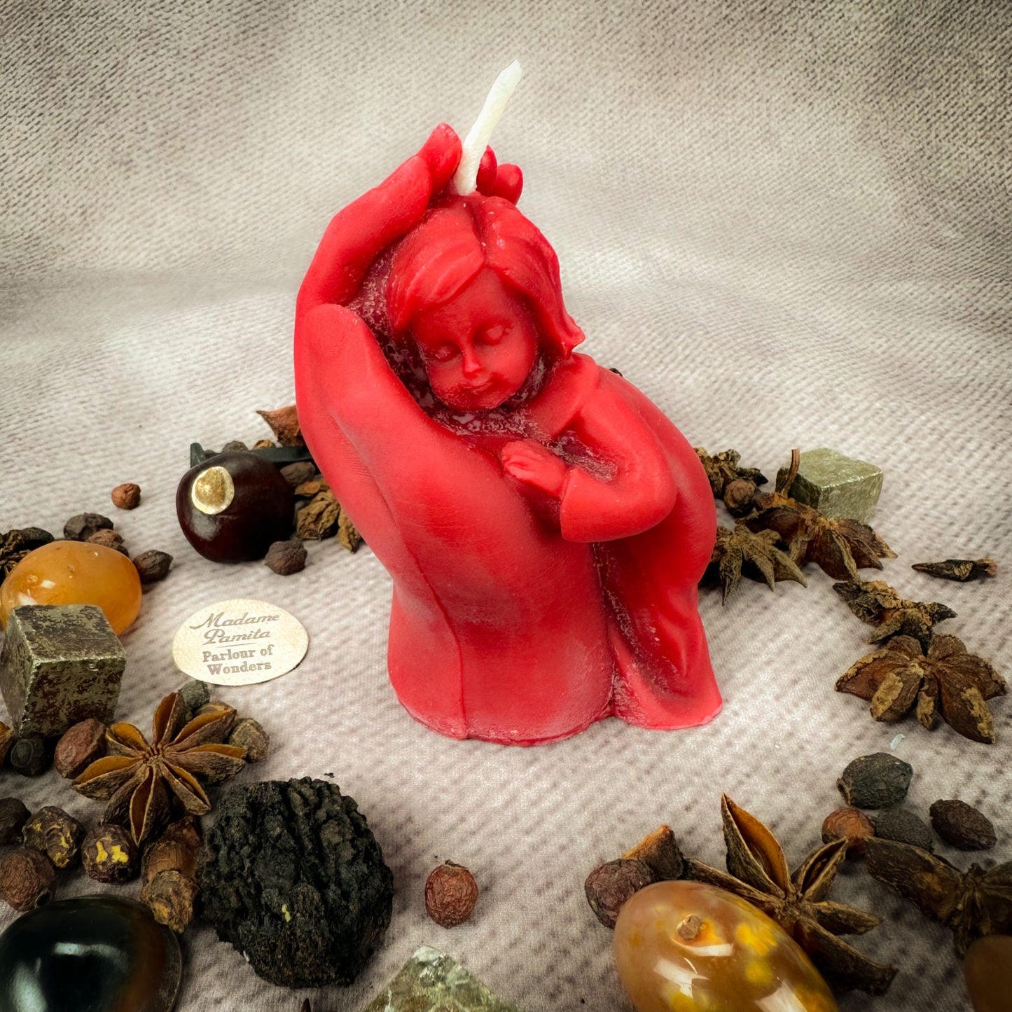 Vela de cera de abeja Madre e Hijo - Protección, Fertilidad y Bendición Familiar