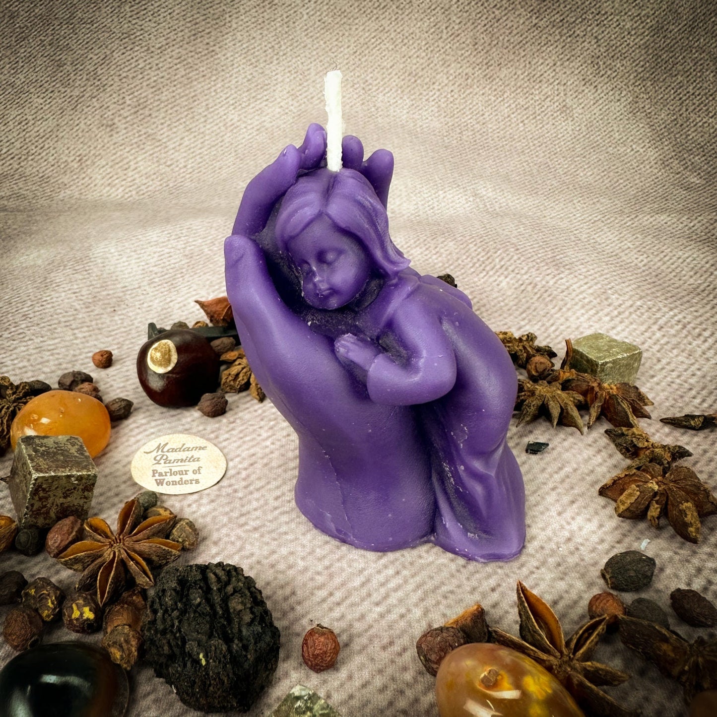 Vela de cera de abeja Madre e Hijo - Protección, Fertilidad y Bendición Familiar