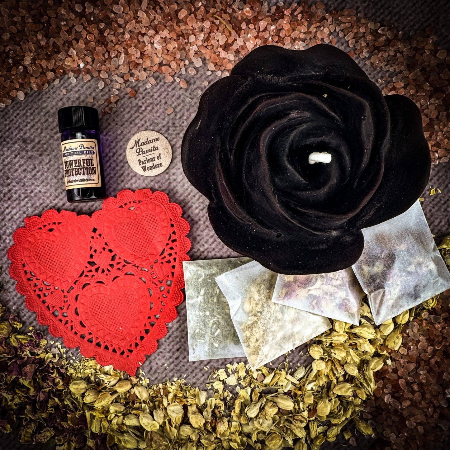 Kit de hechizo para velas "Romance de rosas" - Amor y romance