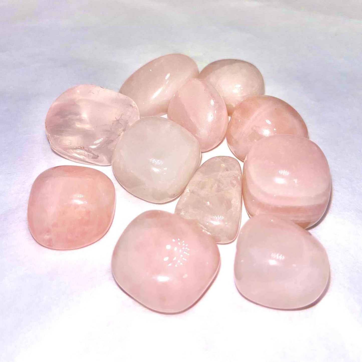 Piedra de bolsillo rodada de cuarzo rosa