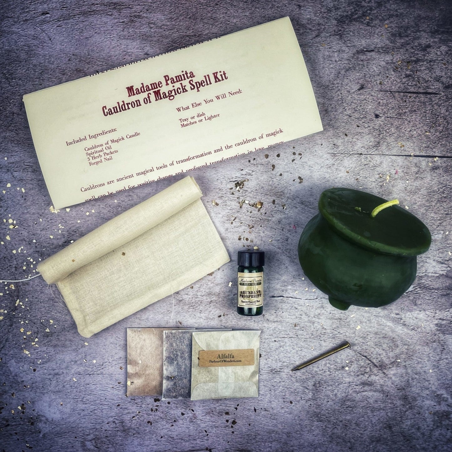 Kit de Hechizos con Velas Caldero de Magia - Transformación y Cambio Positivo