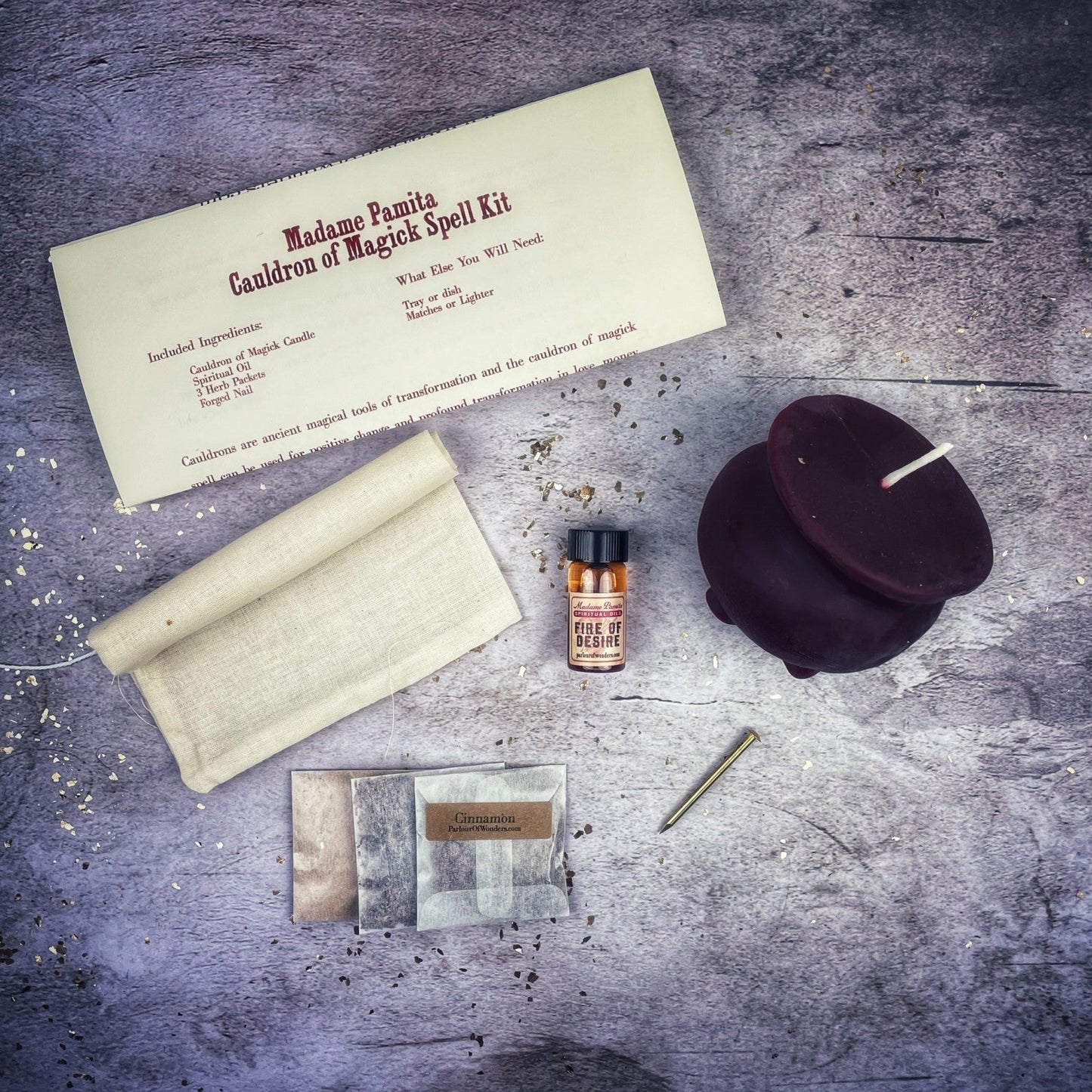 Kit de Hechizos con Velas Caldero de Magia - Transformación y Cambio Positivo