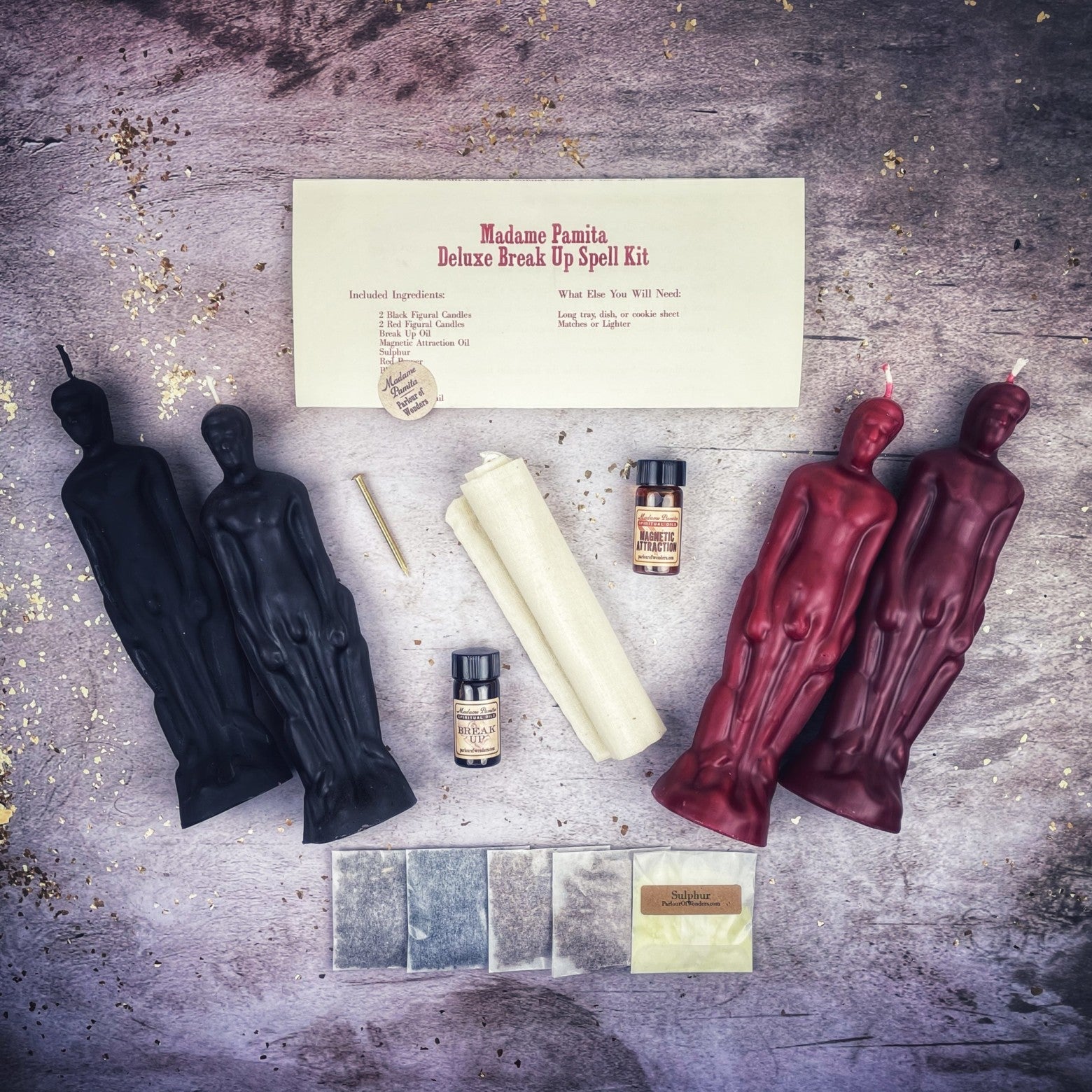 Kit de hechizo de ruptura Deluxe - Hombre/Hombre - Separación y dirección amorosa