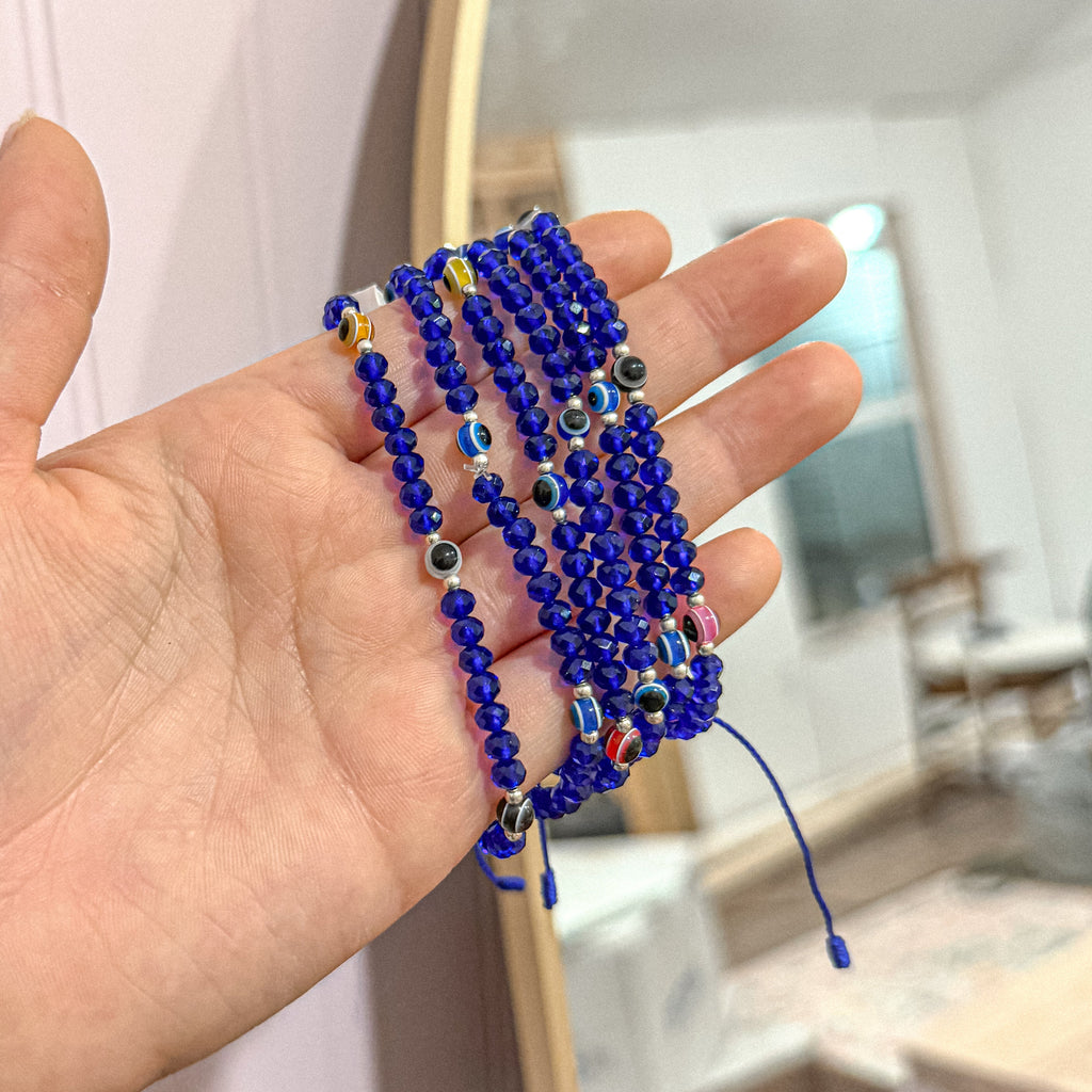 Blue Mal de Ojo Protection Bracelet