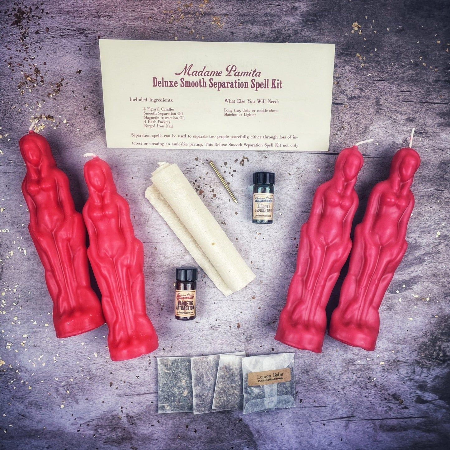 Kit de Hechizo de Vela de Separación Suave Deluxe - Mujer/Mujer | Partida Pacífica y Dirección del Amor
