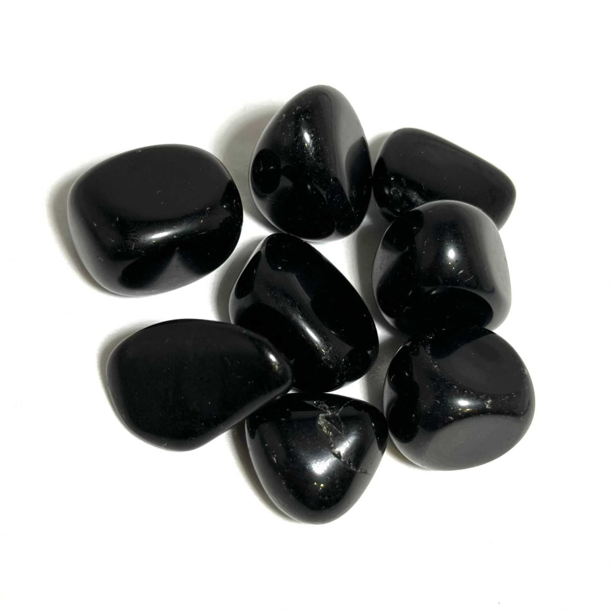 Piedra de bolsillo rodada de obsidiana negra