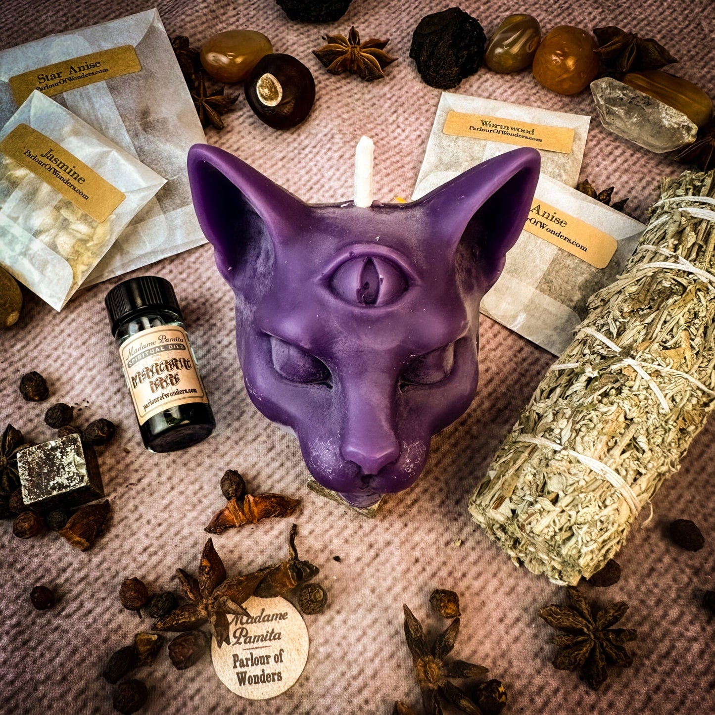 Kit de Velas para Hechizos del Ojo Psíquico - Intuición y Habilidades Psíquicas