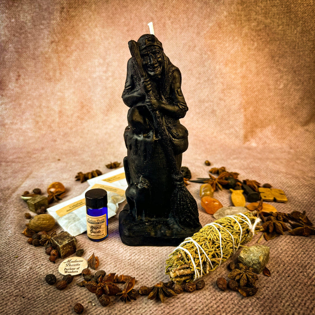 Kit de hechizo de vela Bendiciones de Baba Yaga - Sabiduría y protección
