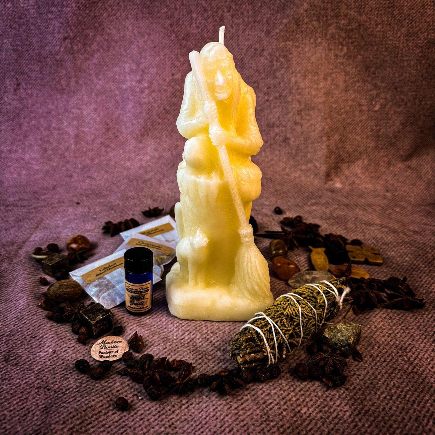 Kit de hechizo de vela Bendiciones de Baba Yaga - Sabiduría y protección