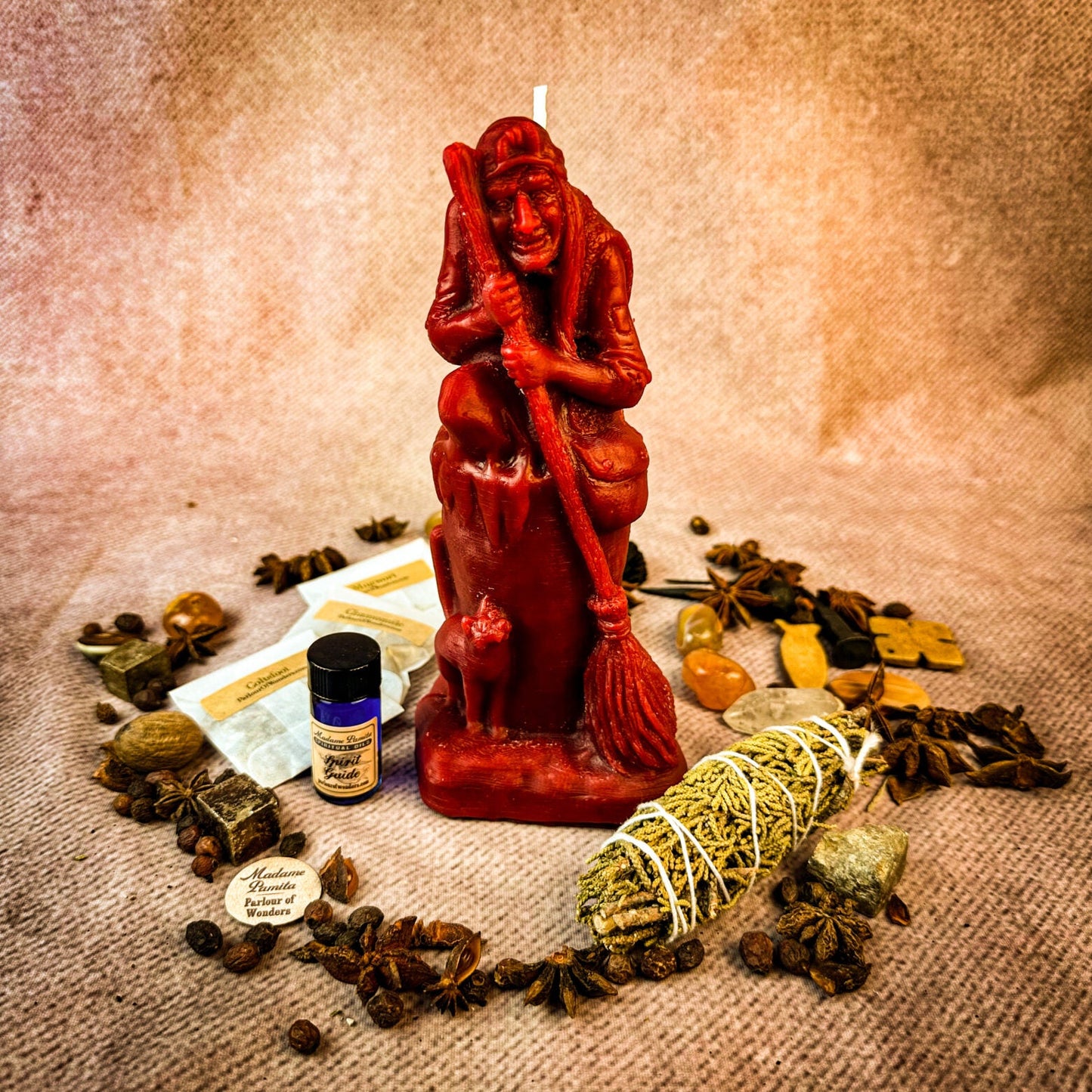 Kit de hechizo de vela Bendiciones de Baba Yaga - Sabiduría y protección