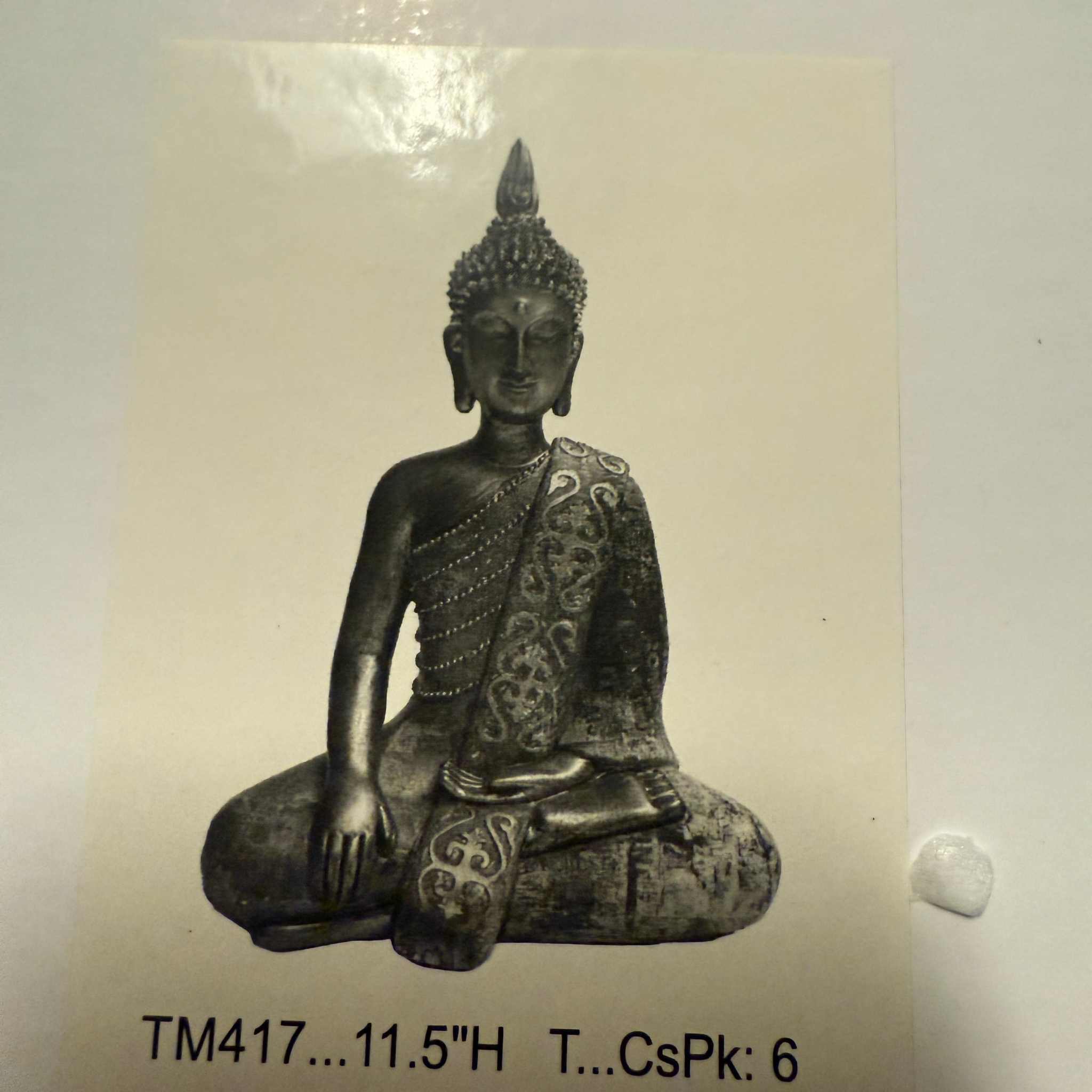 Buda protector tocando la tierra de 11.5"