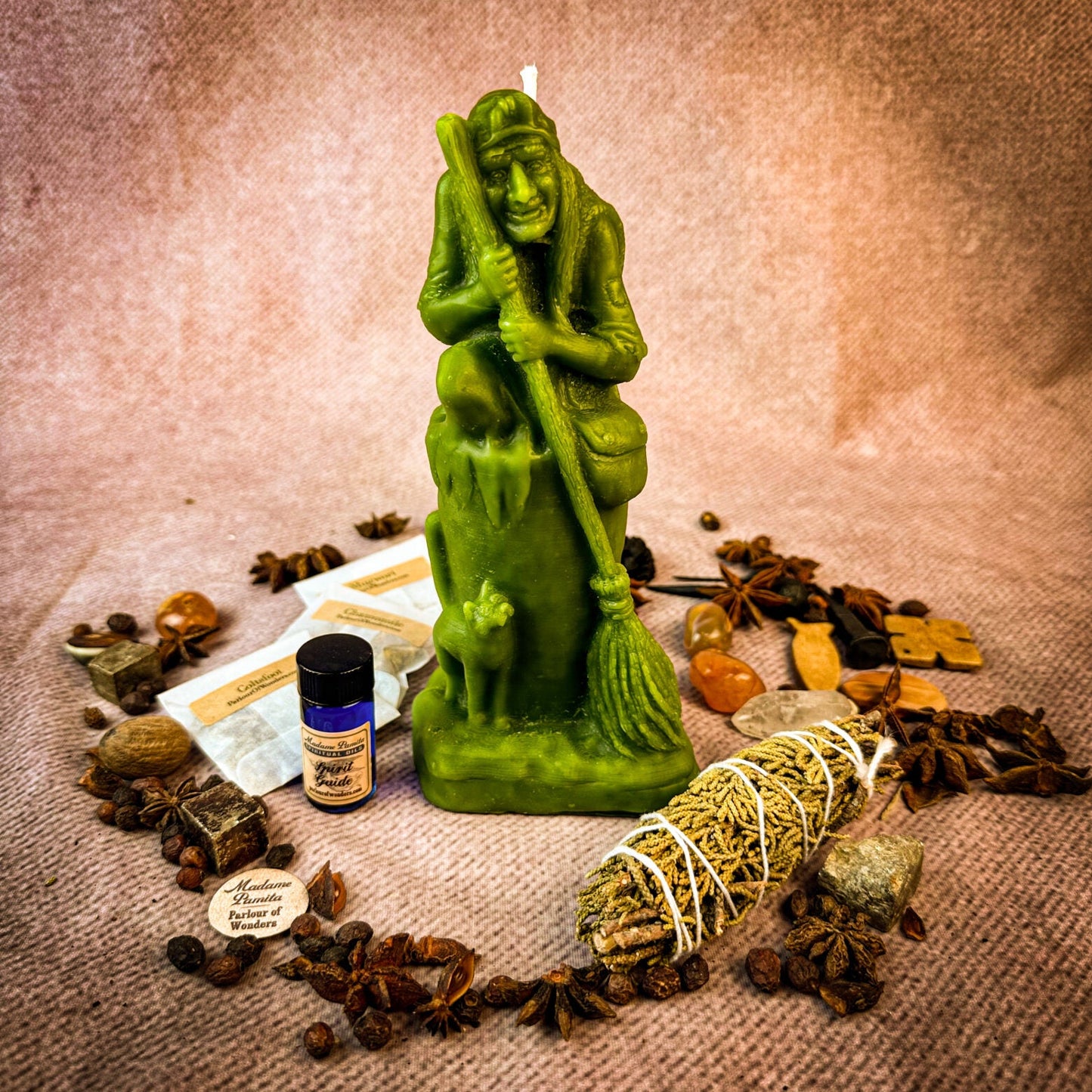 Kit de hechizo de vela Bendiciones de Baba Yaga - Sabiduría y protección