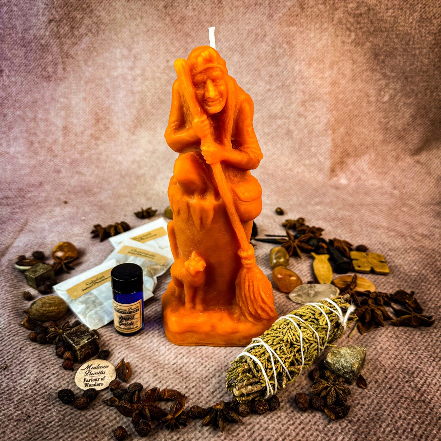 Kit de hechizo de vela Bendiciones de Baba Yaga - Sabiduría y protección