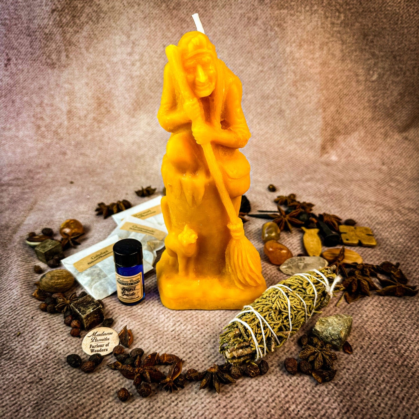 Kit de hechizo de vela Bendiciones de Baba Yaga - Sabiduría y protección