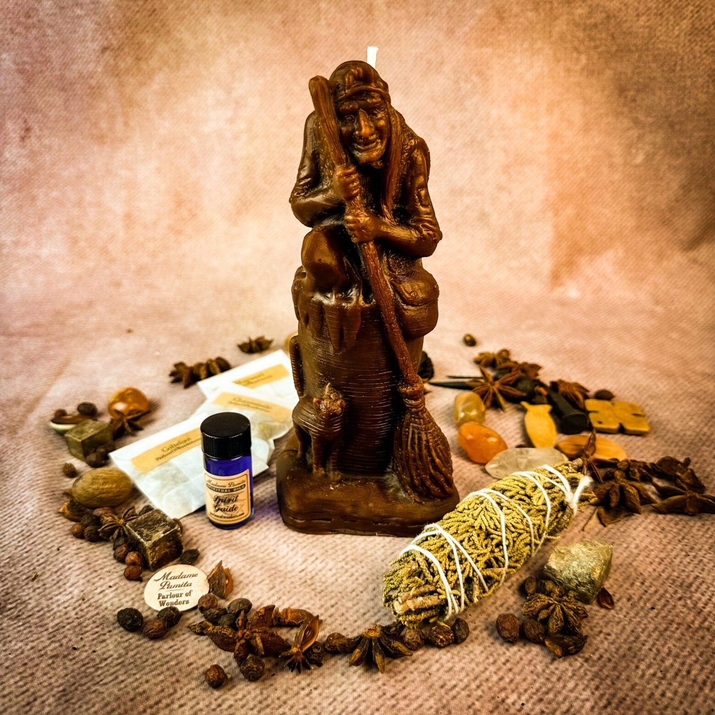 Kit de hechizo de vela Bendiciones de Baba Yaga - Sabiduría y protección